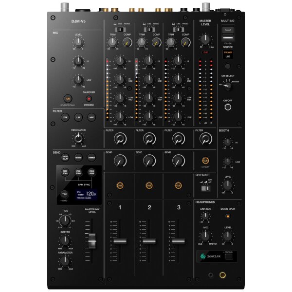 AlphaTheta DJM-V5 DJ Mixer 3-Kanal